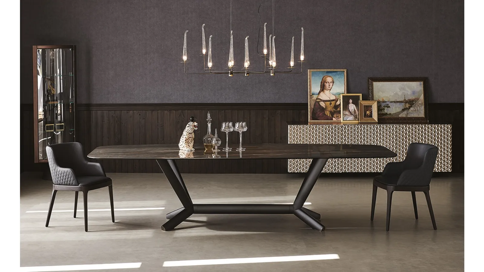 Table with ceramic top and steel base Planer Keramik by Cattelan Italia