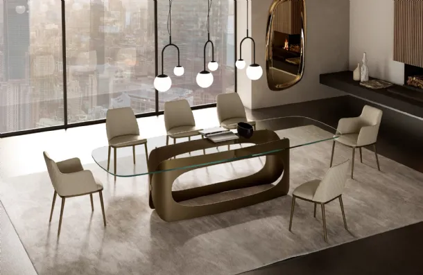 Polifemo Table with Eforma glass top