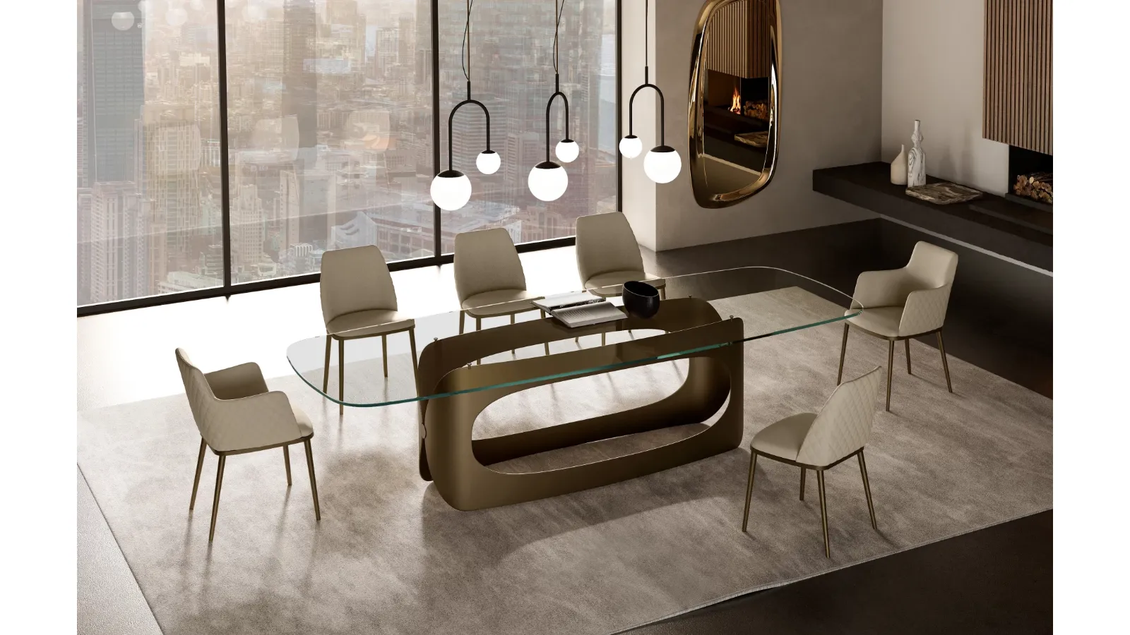 Polifemo Table with Eforma glass top