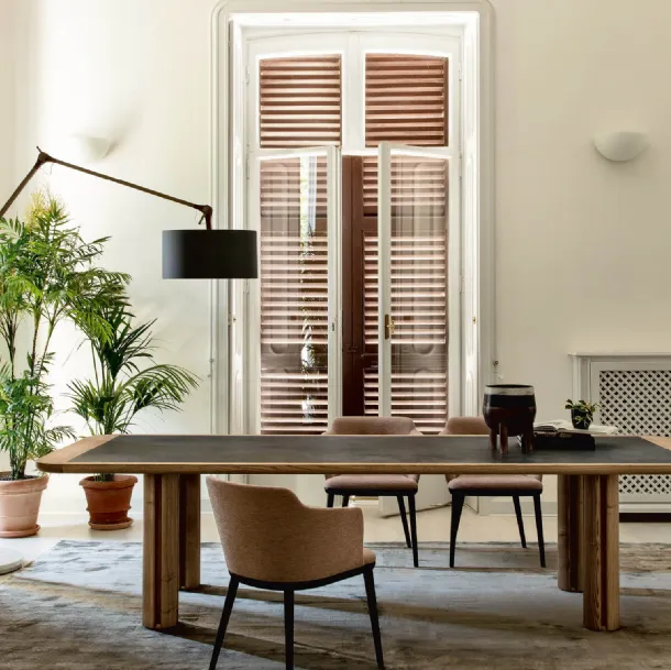 Black Rock Quadrifoglio Table by Porada