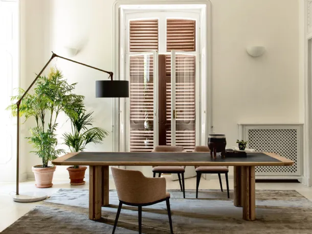 Black Rock Quadrifoglio Table by Porada