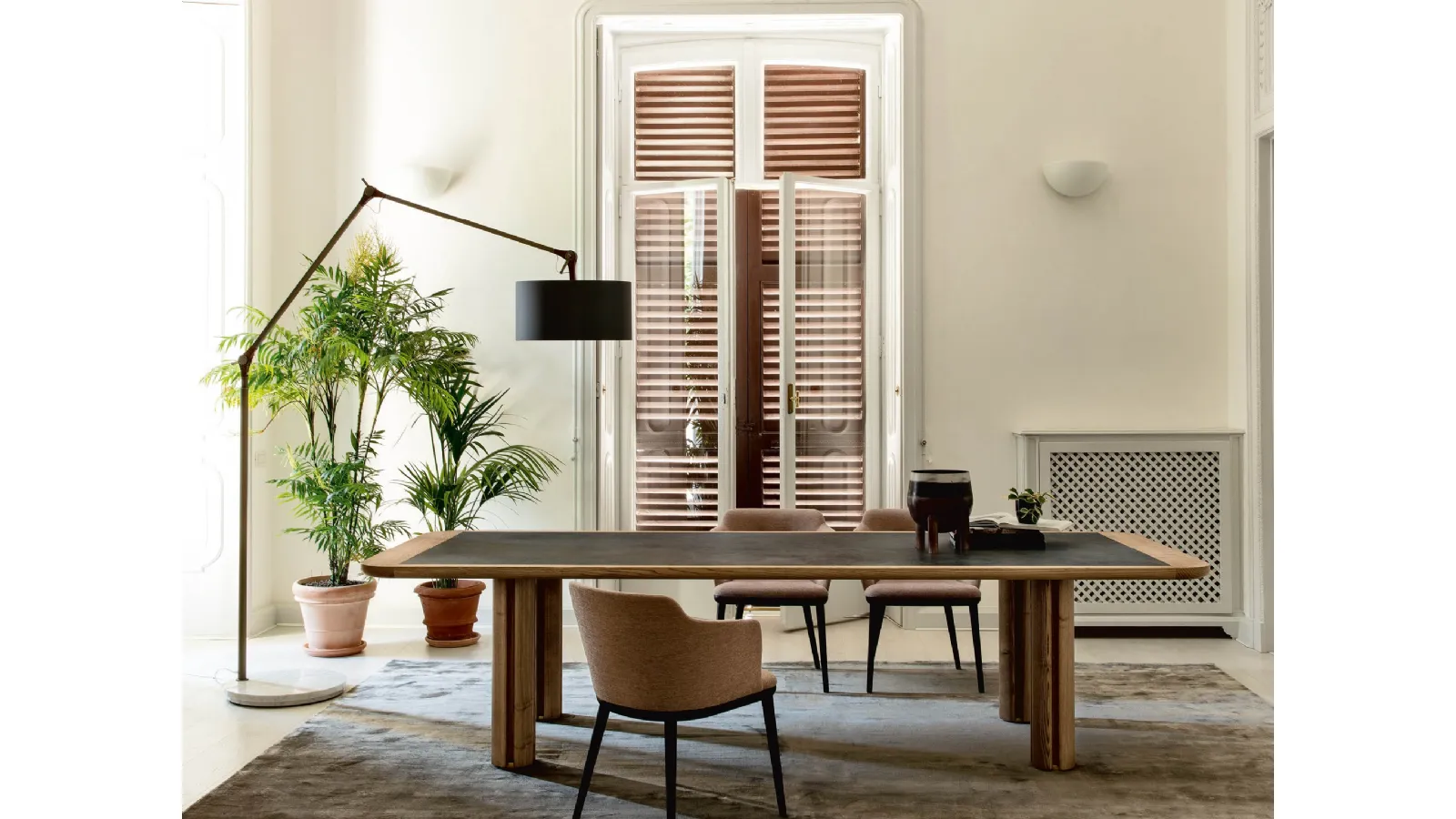 Black Rock Quadrifoglio Table by Porada