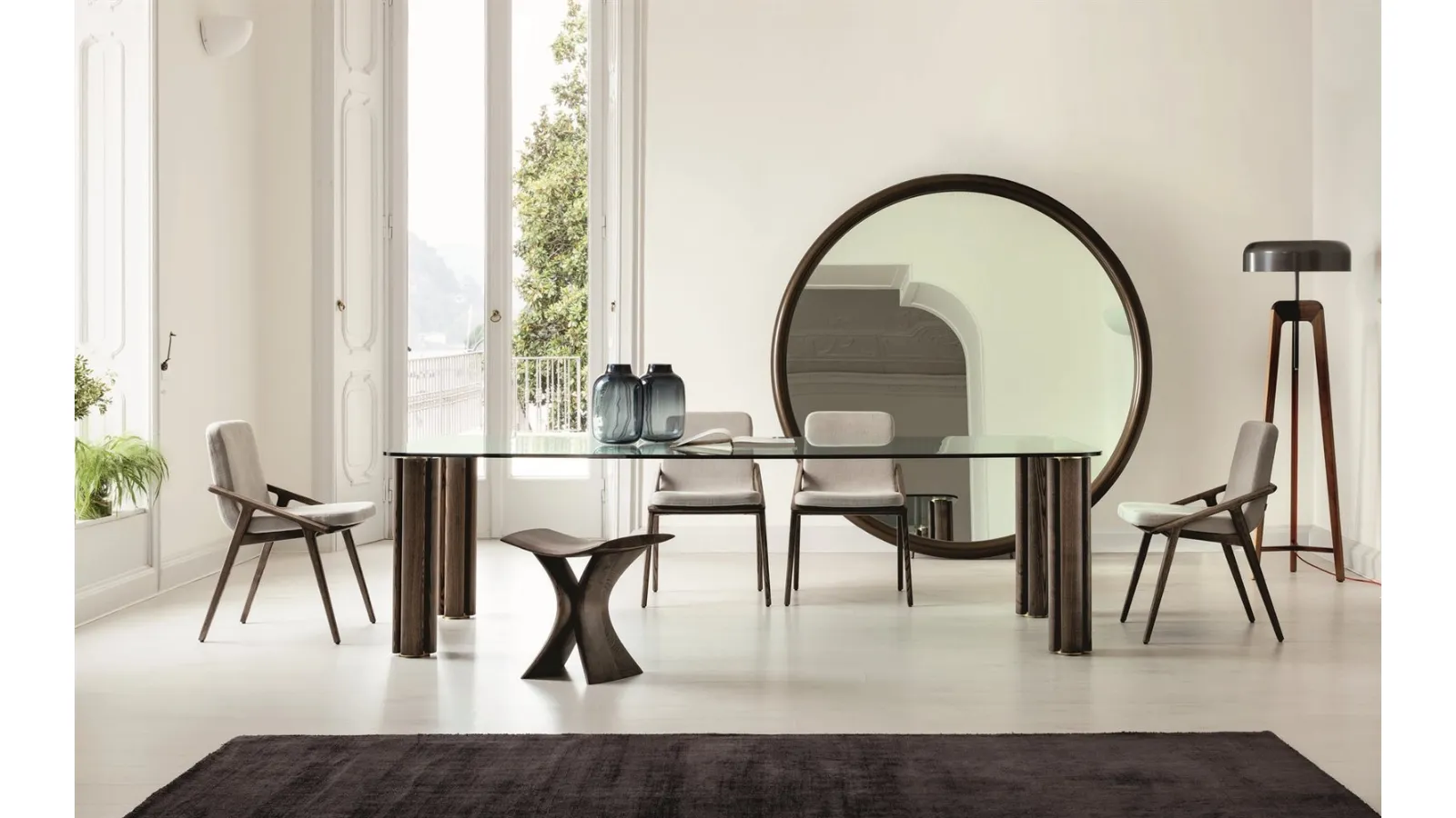 Quadrifoglio Table in crystal by Porada