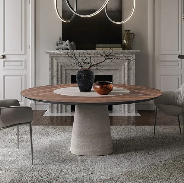 Rado Ker-Wood Round Table by Cattelan Italia