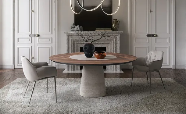 Rado Ker-Wood Round Table by Cattelan Italia