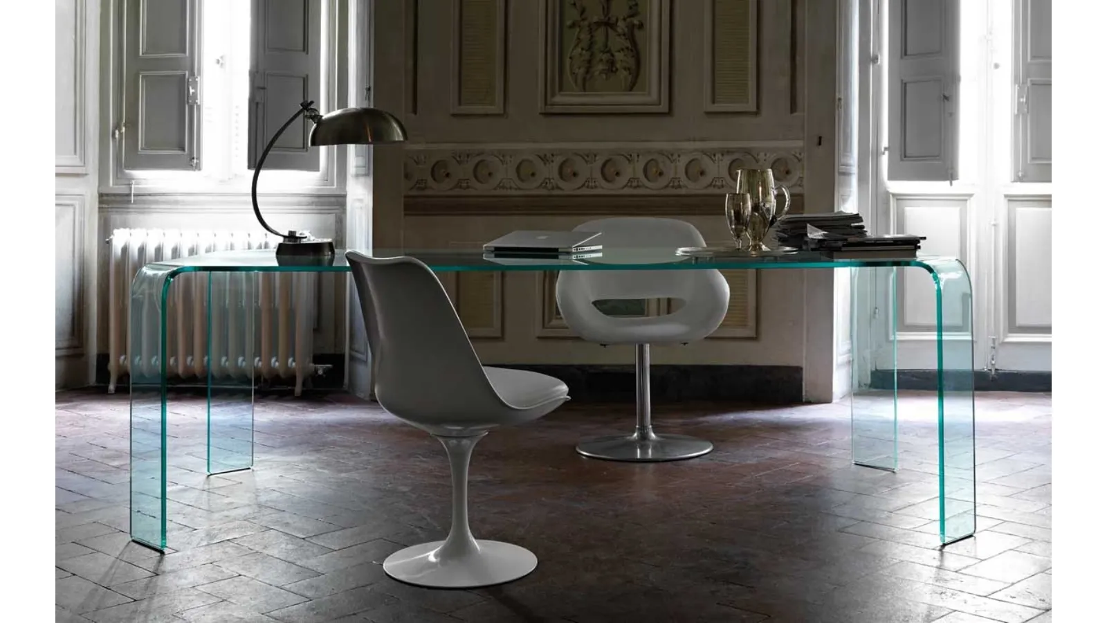 Fiam Curved Glass Spider Table
