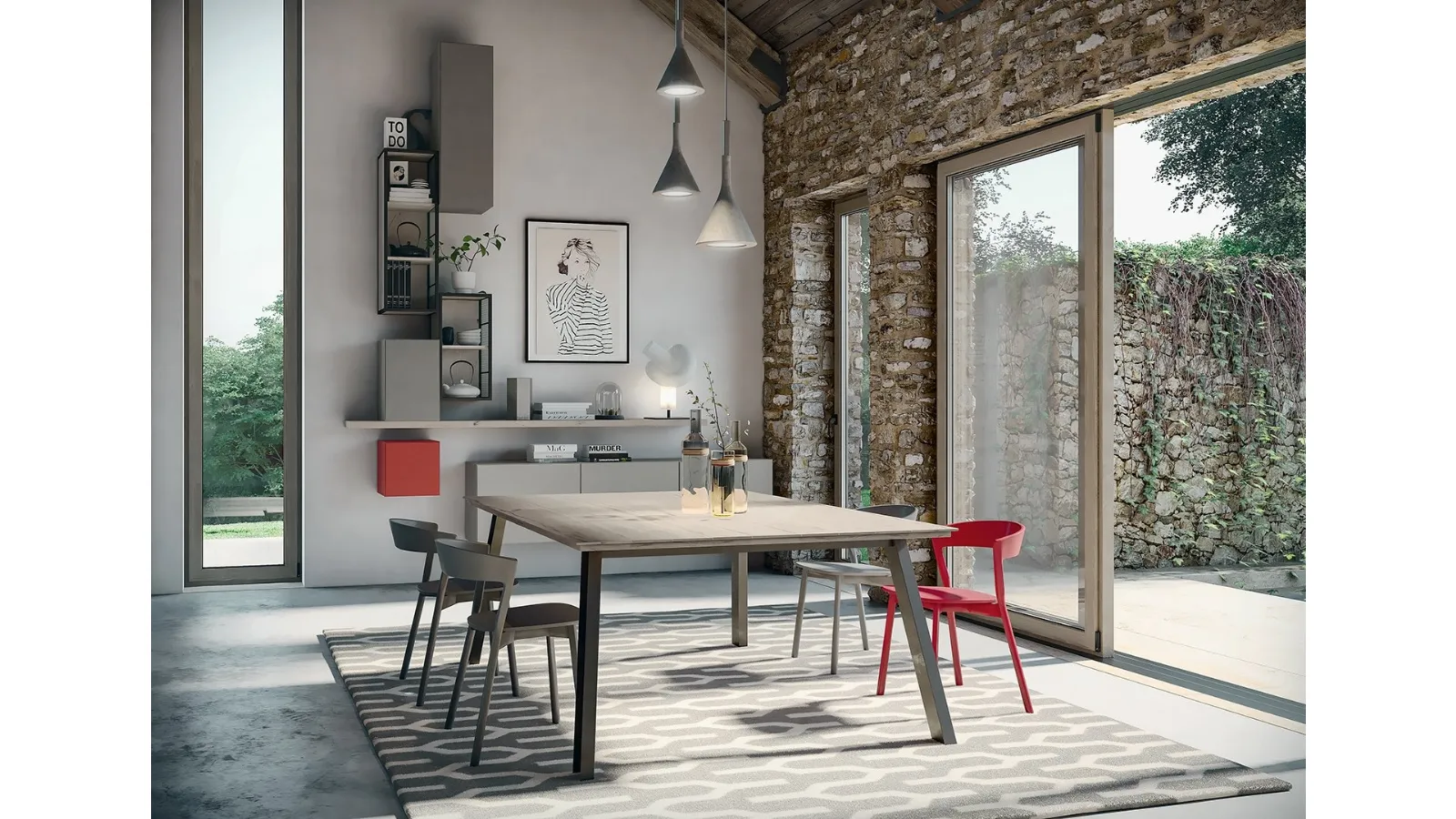 Rebel extendable table by Fimar