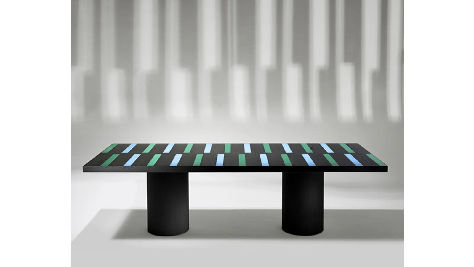 Riga-Riga veneered wood table by Zanotta