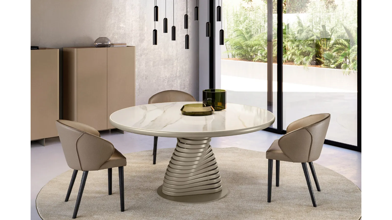 Rotolo Table with King Ceramic Top by Eforma
