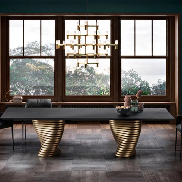 Rotolo Table with Eforma wood top
