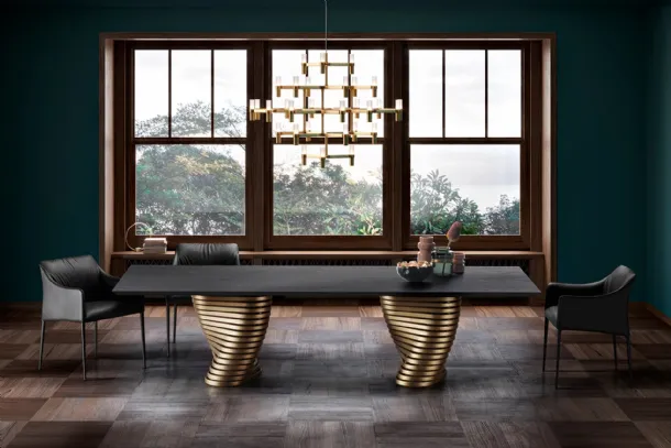 Rotolo Table with Eforma wood top
