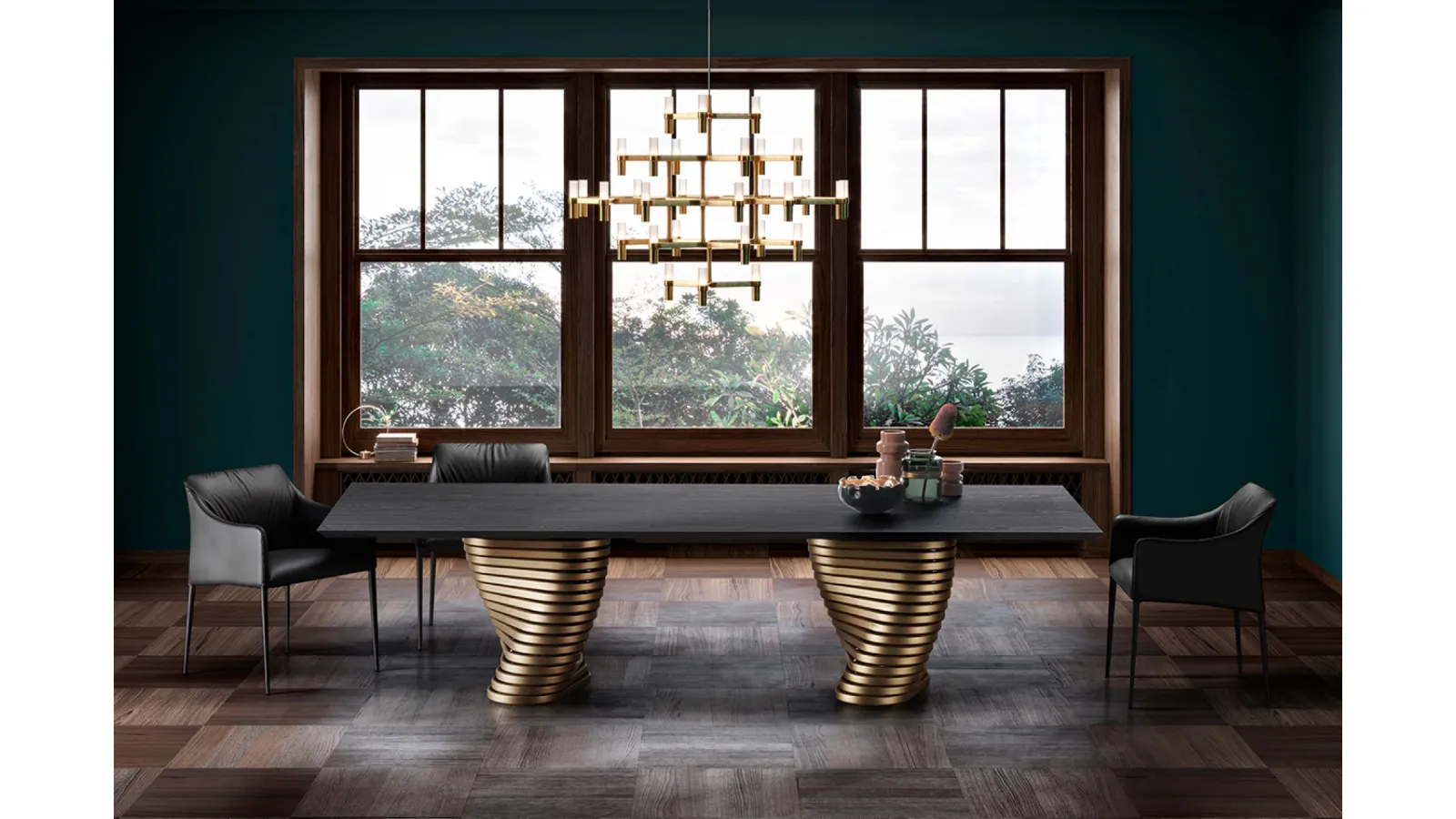 Rotolo Table with Eforma wood top