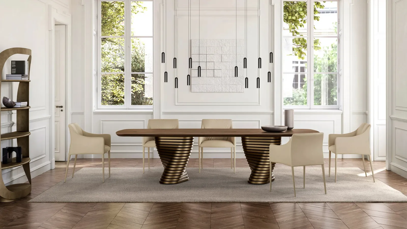 Rotolo Table with Eforma wood top