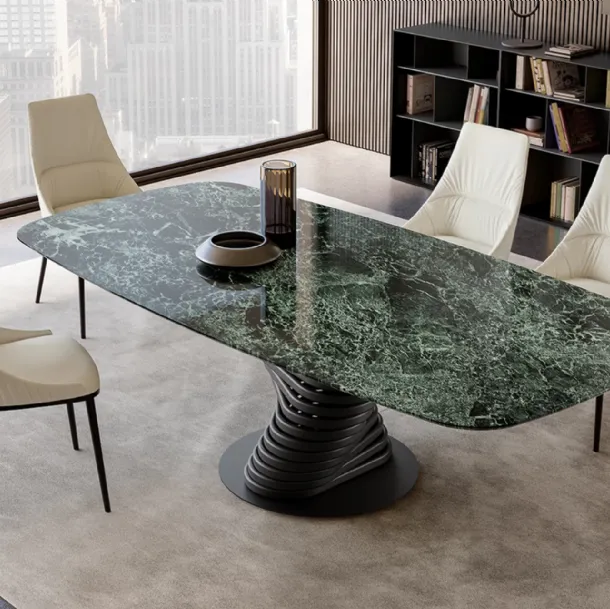 Rotolo Table with Eforma marble top