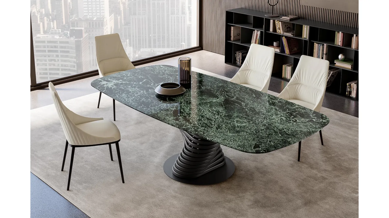 Rotolo Table with Eforma marble top