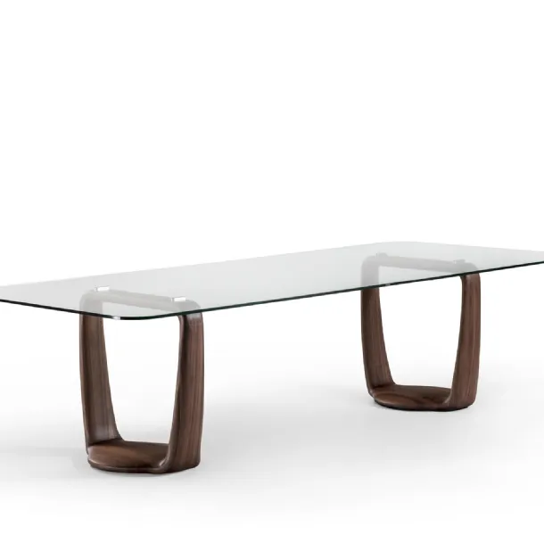 Saddle Rectangular Table in Porada crystal