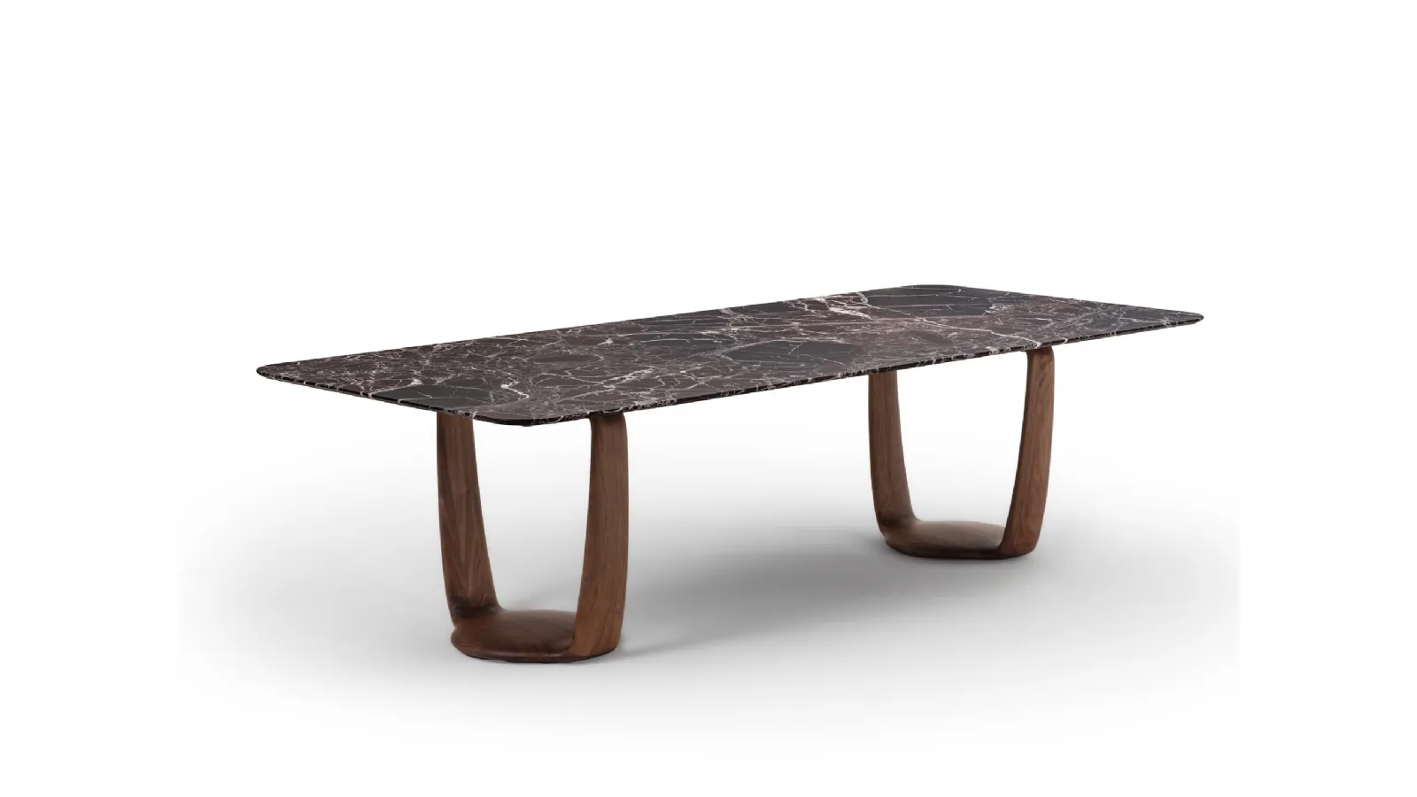Saddle Rectangular Marble Table by Porada
