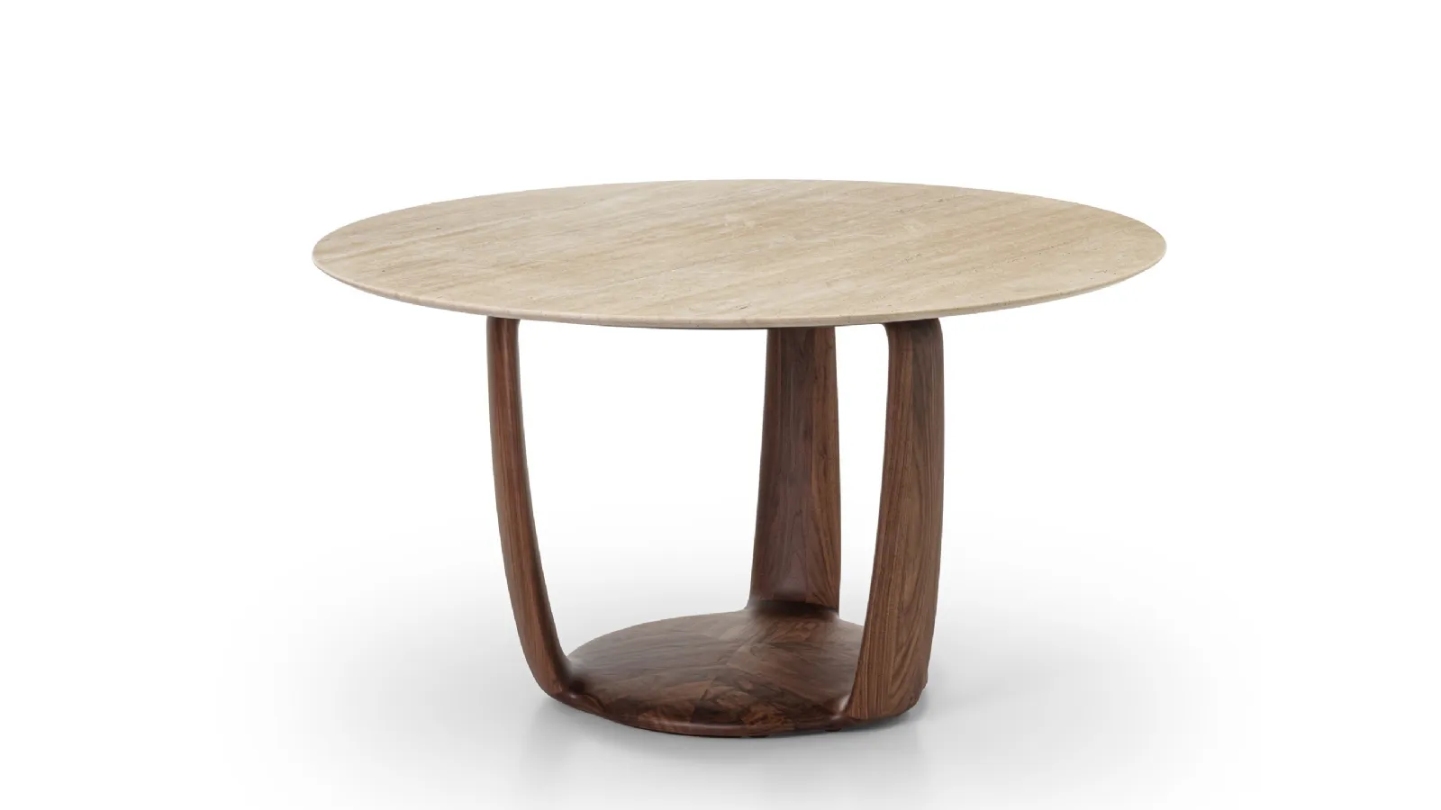 Saddle Round Table in marble by Porada