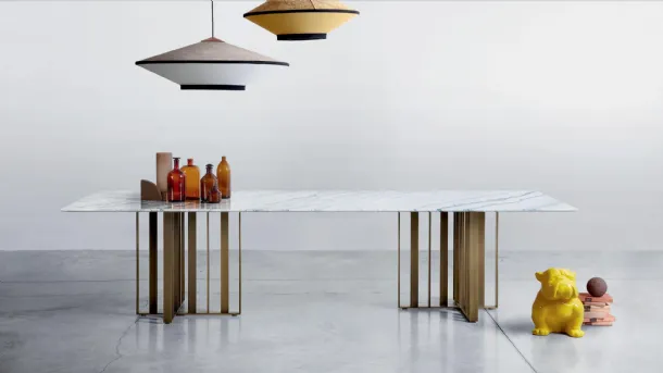 Table with Shade marble top by Lema