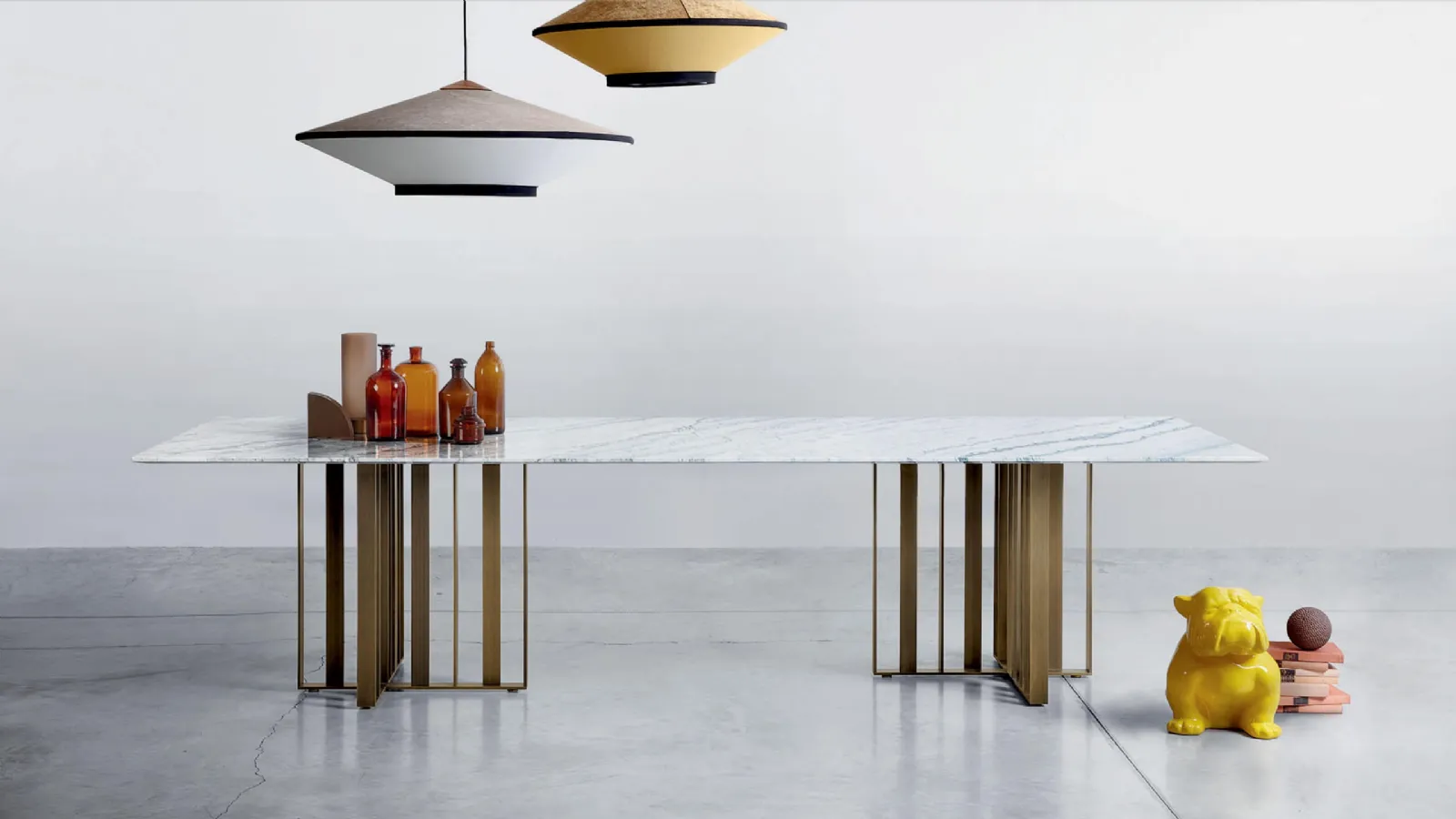 Table with Shade marble top by Lema