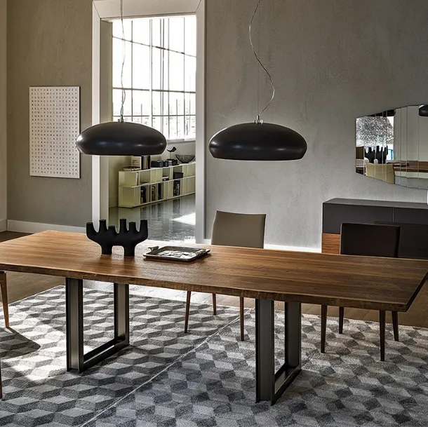 Solid wood Sigma table by Cattelan Italia