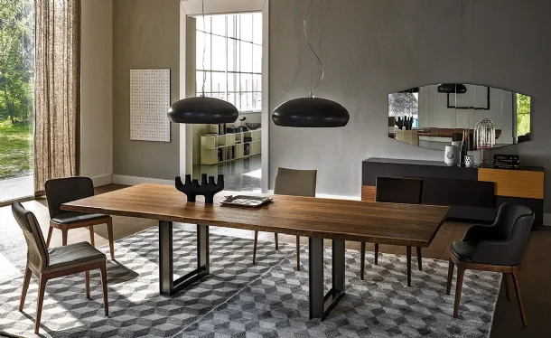 Solid wood Sigma table by Cattelan Italia