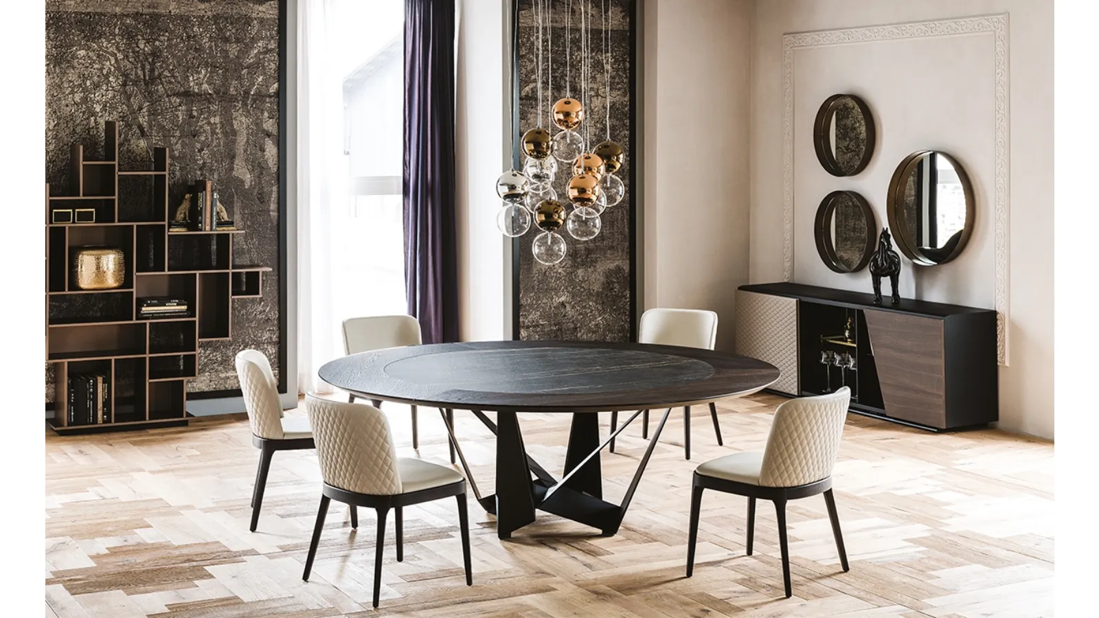 Skorpio Ker-Wood Round Table by Cattelan Italia