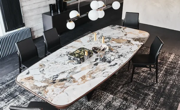 Table with Skorpio Keramic Premium ceramic top by Cattelan Italia