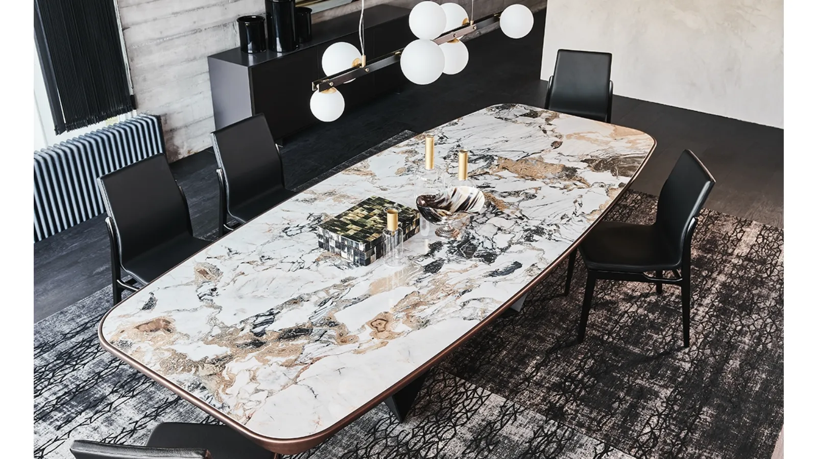 Table with Skorpio Keramic Premium ceramic top by Cattelan Italia