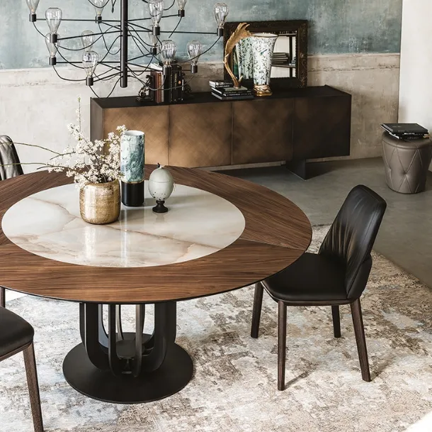 Soho Ker-Wood Table in wood and ceramic by Cattelan Italia