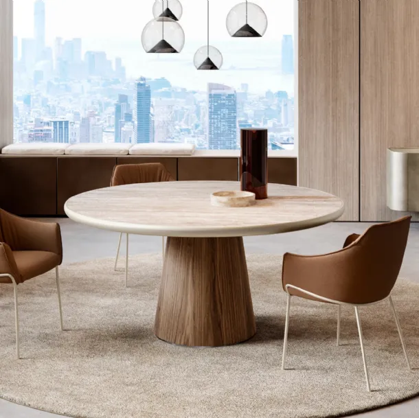 Teo Table with King Ceramic Top by Eforma