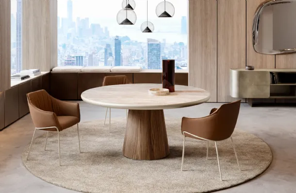 Teo Table with King Ceramic Top by Eforma