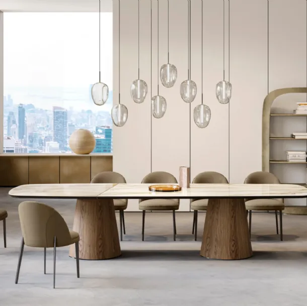 Teo XL Table with Ceramic Top by Eforma