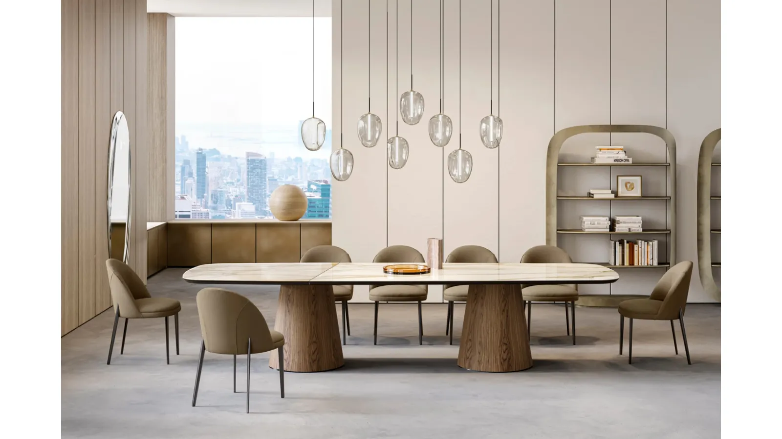 Teo XL Table with Ceramic Top by Eforma