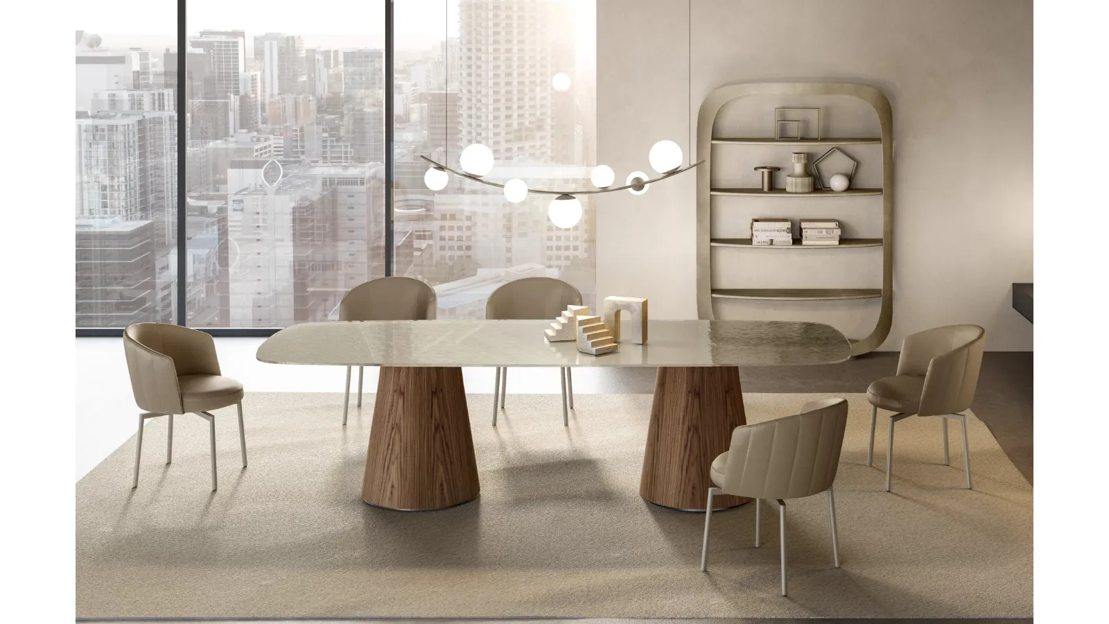 Teo Table with Eforma glass top