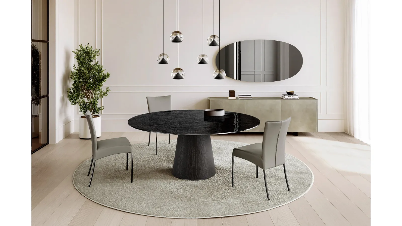 Teo Table with Eforma glass top