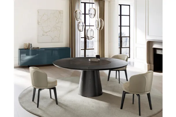Teo Table with wooden and ceramic top by Eforma