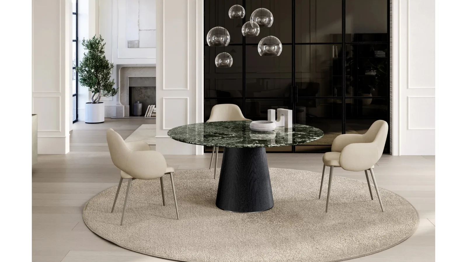 Teo Table with Eforma marble top