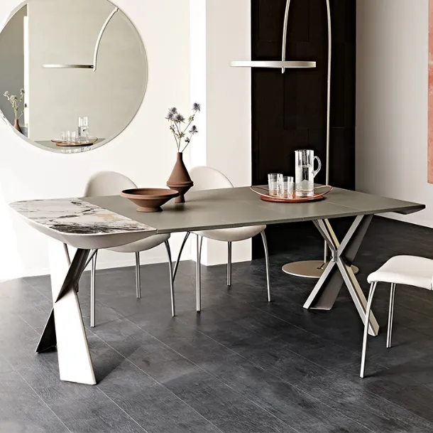 Terminal Keramik Drive Extendable Console Table by Cattelan Italia