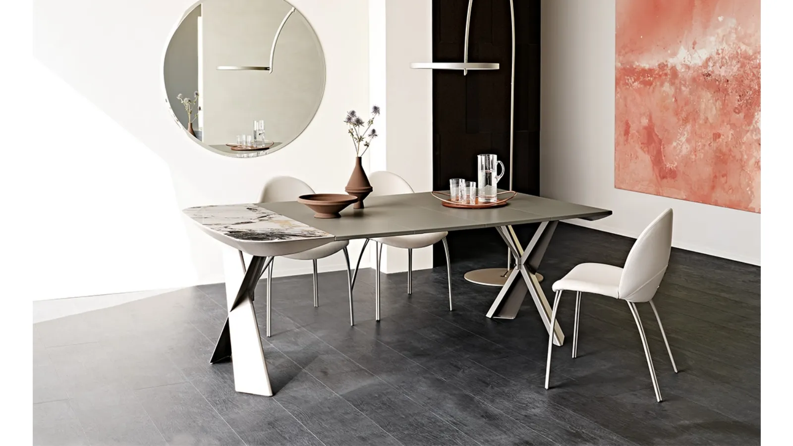 Terminal Keramik Drive Extendable Console Table by Cattelan Italia
