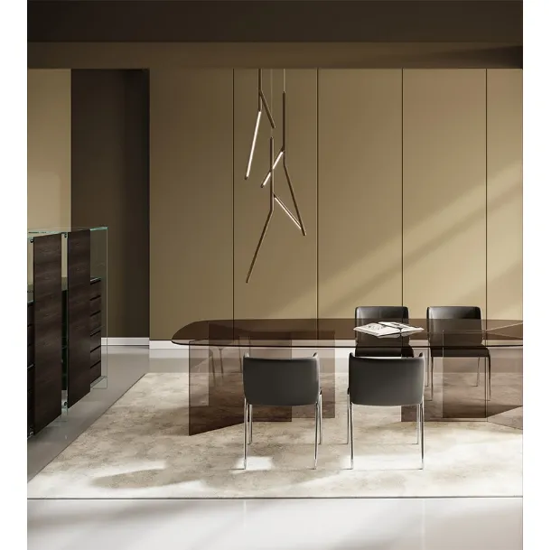 Thrim glass table by Tonelli