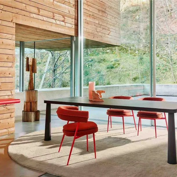 Tidone Table in lacquered wood by Zanotta
