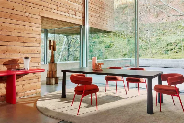 Tidone Table in lacquered wood by Zanotta