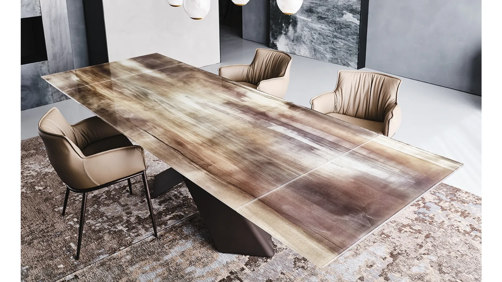 Tyron Cristalart Drive Table by Cattelan Italia