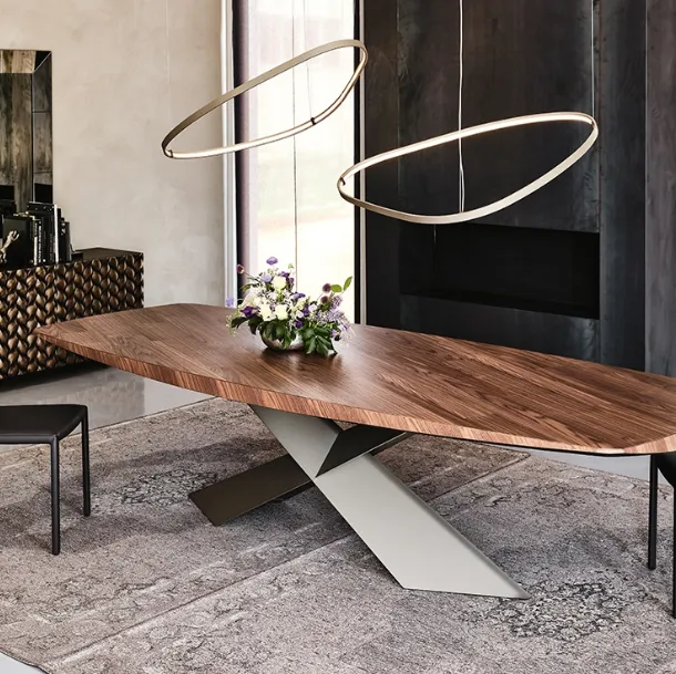 Table with Tyron Wood top by Cattelan Italia