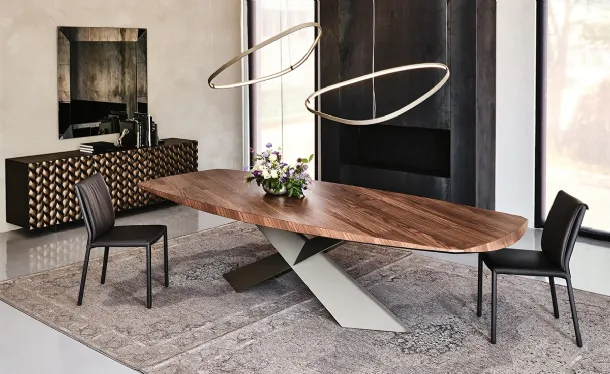 Table with Tyron Wood top by Cattelan Italia