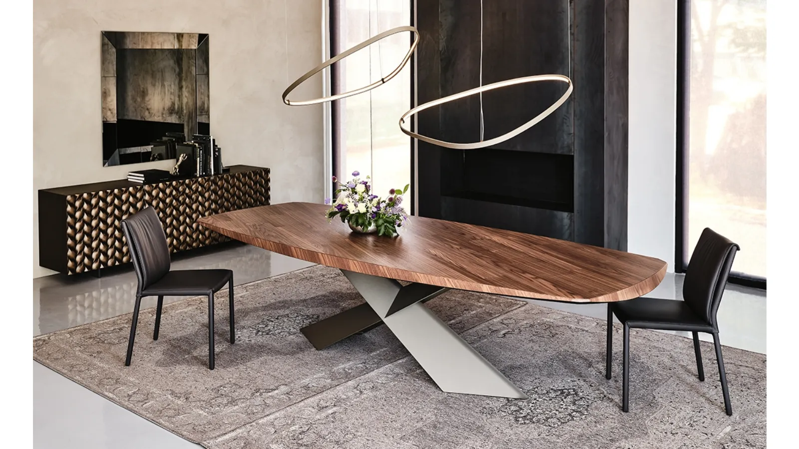 Table with Tyron Wood top by Cattelan Italia