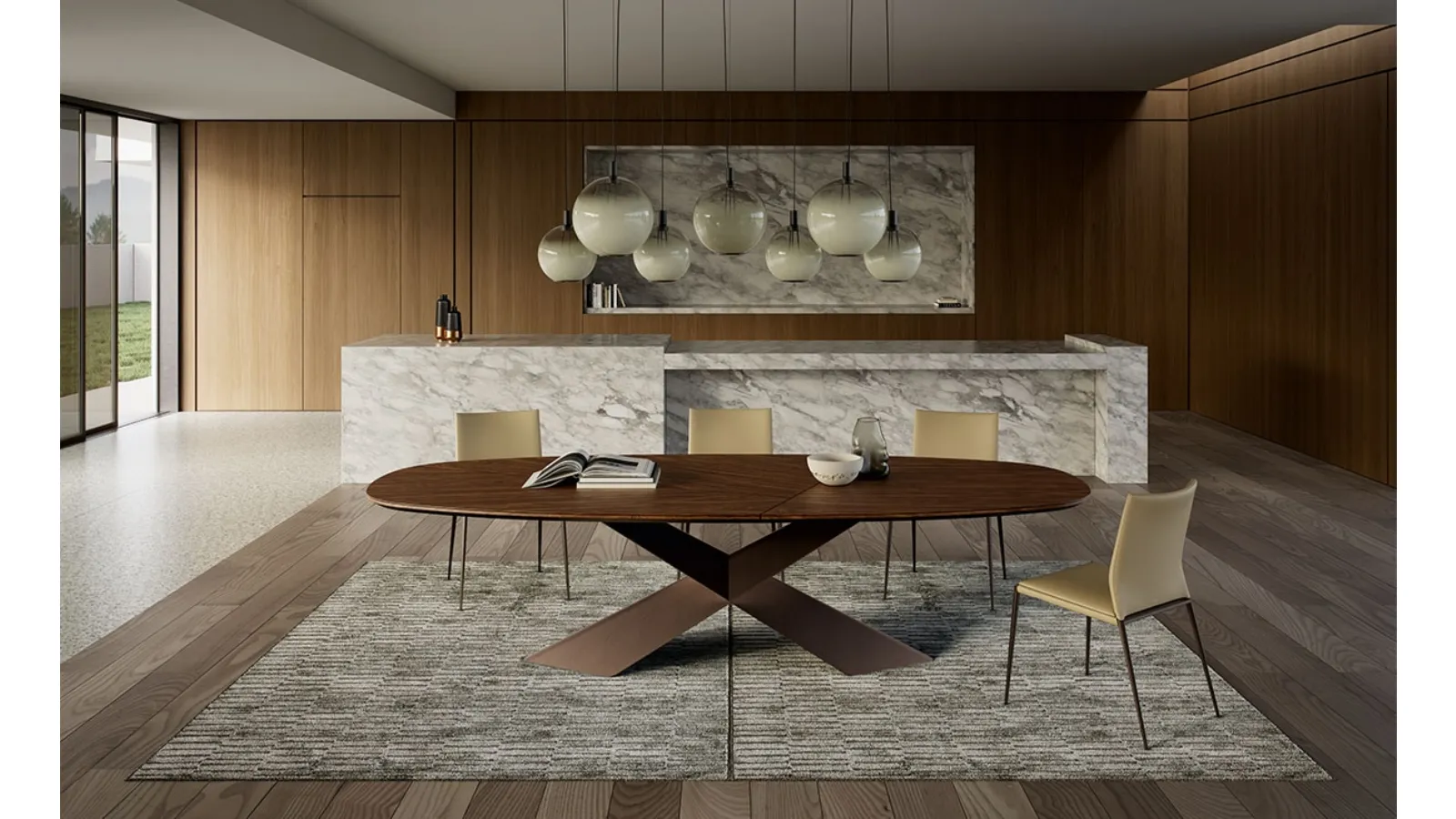 Tyron Wood Table by Cattelan Italia