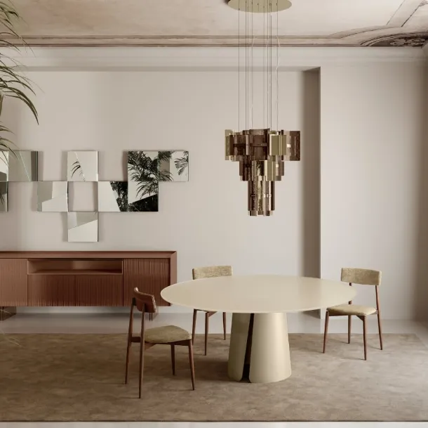 Wiston Table with Glass Top by Tonelli