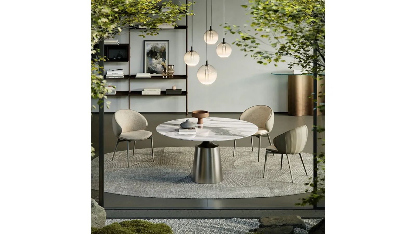 Yoda Marble Round Table by Cattelan Italia